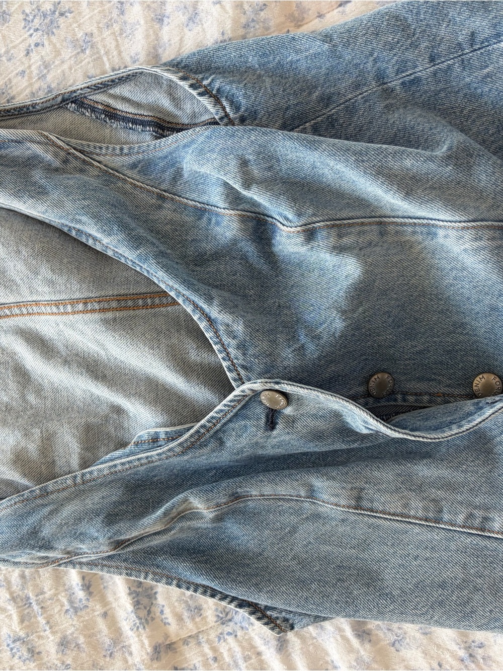 Aritzia Light Wash Denim Vest